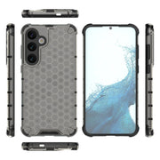 For Samsung Galaxy S24+ 5G Shockproof Honeycomb Phone Case(Black)