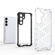 For Samsung Galaxy S24+ 5G Shockproof Honeycomb Phone Case(Red)