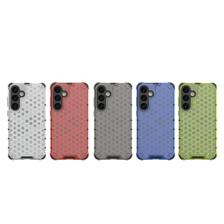 For Samsung Galaxy S24+ 5G Shockproof Honeycomb Phone Case(Red)