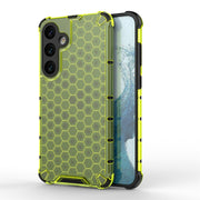 For Samsung Galaxy S24+ 5G Shockproof Honeycomb Phone Case(Green)