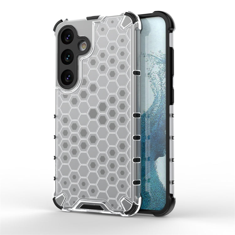 For Samsung Galaxy S24 5G Shockproof Honeycomb Phone Case(White)