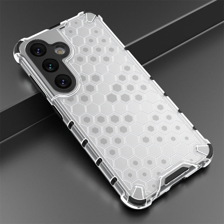 For Samsung Galaxy S24 5G Shockproof Honeycomb Phone Case(White)