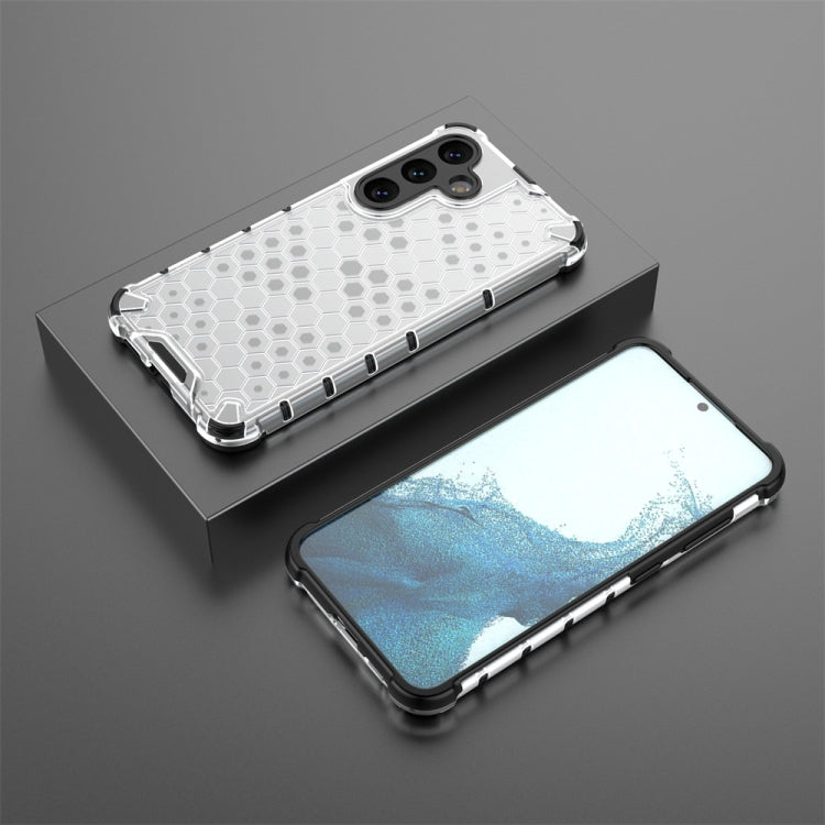 For Samsung Galaxy S24 5G Shockproof Honeycomb Phone Case(White)