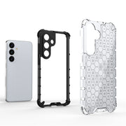 For Samsung Galaxy S24 5G Shockproof Honeycomb Phone Case(White)