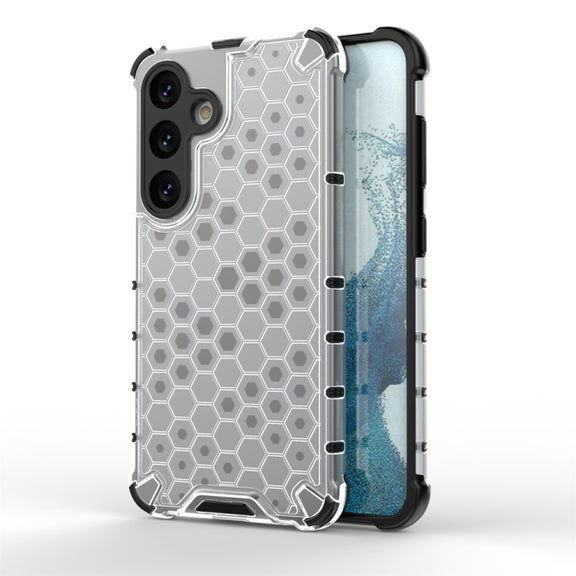 For Samsung Galaxy S24 5G Shockproof Honeycomb Phone Case(White)