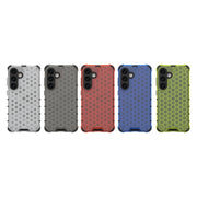 For Samsung Galaxy S24 5G Shockproof Honeycomb Phone Case(Blue)