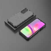 For Samsung Galaxy A25 5G Shockproof Honeycomb Phone Case(Black)