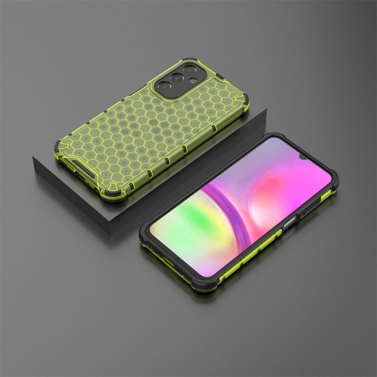 For Samsung Galaxy A25 5G Shockproof Honeycomb Phone Case(Green)