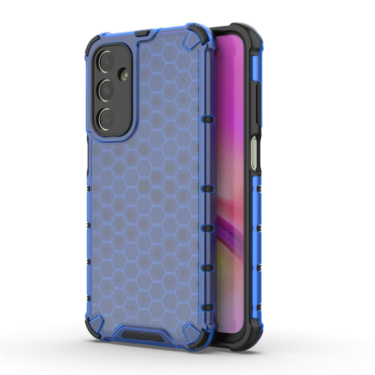 For Samsung Galaxy A25 5G Shockproof Honeycomb Phone Case(Blue)