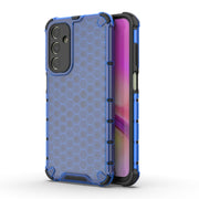 For Samsung Galaxy A25 5G Shockproof Honeycomb Phone Case(Blue)