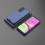 For Samsung Galaxy A25 5G Shockproof Honeycomb Phone Case(Blue)