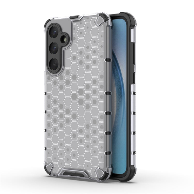 For Samsung Galaxy A55 Shockproof Honeycomb Phone Case(White)