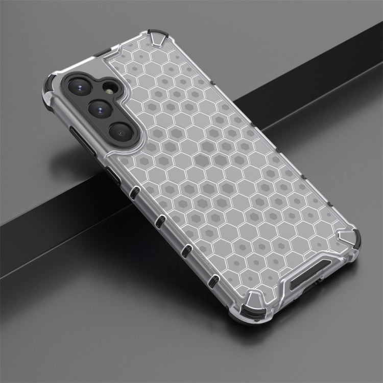 For Samsung Galaxy A55 Shockproof Honeycomb Phone Case(White)