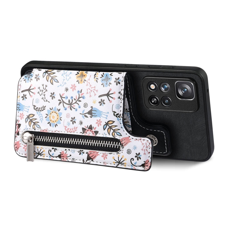 For Redmi Note 13 Pro+ 5G Retro Painted Zipper Wallet Back Phone Case(Black)