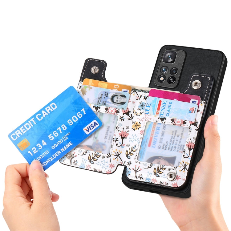 For Redmi Note 13 Pro+ 5G Retro Painted Zipper Wallet Back Phone Case(Black)