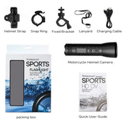 H51 Bike Video Recorder Flashlight Compass Motorcycle Helmet Camera Generalplus HD Sports Camera