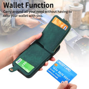 Xiaomi Redmi Note 13 Pro+ Cross Leather Ring Vertical Zipper Wallet Back Phone Case(Green)