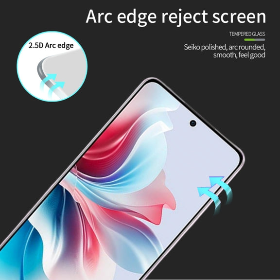 For OPPO Reno11 F MOFI 9H 2.5D Full Screen Tempered Glass Film(Black)