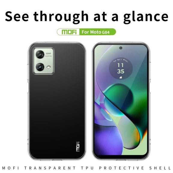 For Motorola Moto G84 MOFI Ming Series Ultra-thin TPU Phone Case(Transparent)