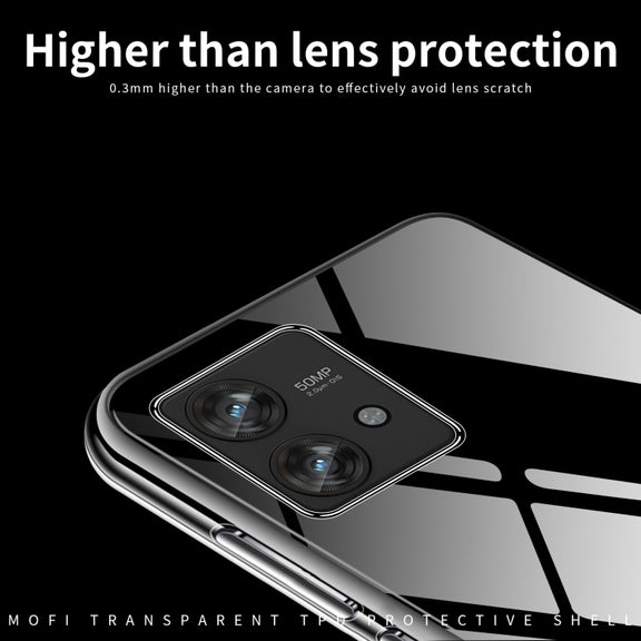 For Motorola Edge 40 Neo MOFI Ming Series Ultra-thin TPU Phone Case(Transparent)