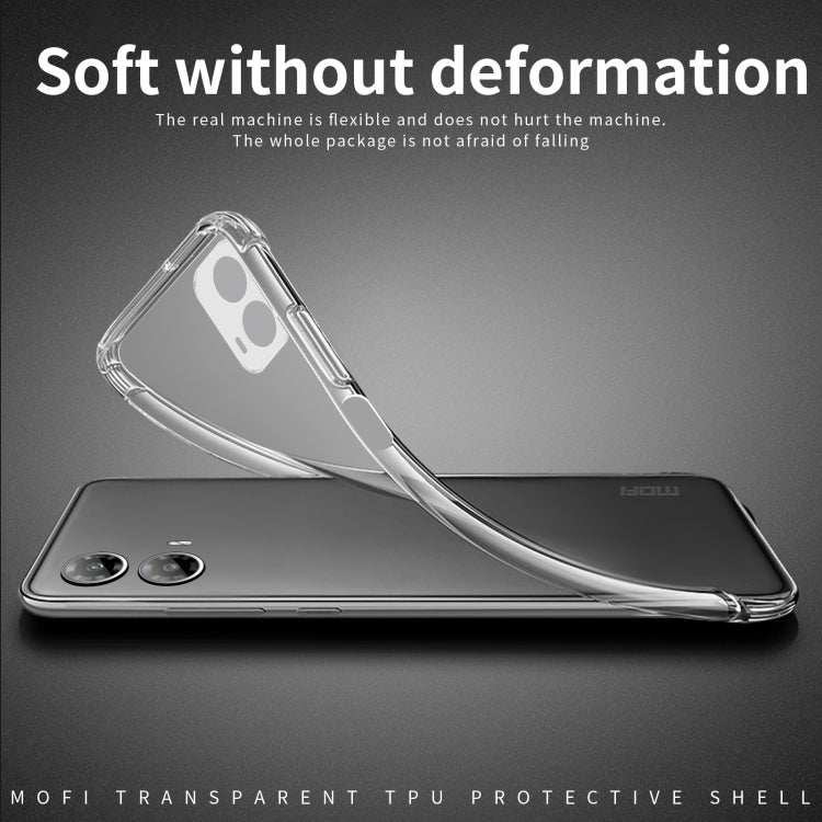 For Motorola Moto G34 MOFI Ming Series Ultra-thin TPU Phone Case(Transparent)