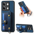 For Xiaomi Redmi Note 13 Retro Cross Wristband Wallet Leather Back Phone Case(Blue) - Xiaomi Cases by PMC TechLife | Online Shopping South Africa | PMC TechLife | Buy Now Pay Later Mobicred