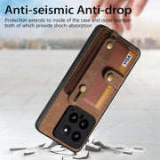 For Xiaomi 14 Retro Cross Wristband Wallet Leather Back Phone Case(Brown)