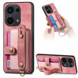 For Xiaomi Redmi Note 13 Pro 4G Retro Cross Wristband Wallet Leather Back Phone Case(Pink) - Note 13 Pro Cases by PMC TechLife | Online Shopping South Africa | PMC TechLife | Buy Now Pay Later Mobicred