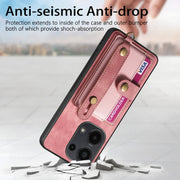 For Xiaomi Redmi Note 13 Pro 4G Retro Cross Wristband Wallet Leather Back Phone Case(Pink)