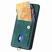 For Xiaomi 13T / 13T Pro Retro Card Wallet Fold Leather Phone Case with Strap(Green)