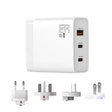 GAN 65W PD45W Dual Type-C+QC3.0 USB Multi Compatible Laptop Adapter EU + US + AU + UK Plug White - Power Supply by PMC TechLife | Online Shopping South Africa | PMC TechLife | Buy Now Pay Later Mobicred