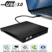 663 High Speed CD DVD Burner USB3.0 Computer Laptop External Optical Drive Burner(Black)