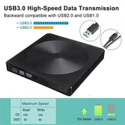 YJ895 High Speed DVD Burner Type-C Computer Laptop External Optical Drive Burner