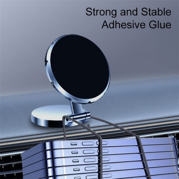 G158 360-Degree Rotating Metal Phone Stand Dashboard Folding Magnetic Car Mount(Silver)
