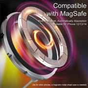 G118 1080-Degree Rotating Folding Magnetic Phone Holder Dashboard Suction Cup Car Mount(Grey)