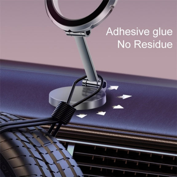 G118 1080-Degree Rotating Folding Magnetic Phone Holder Dashboard Suction Cup Car Mount(Grey)