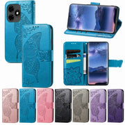 For Blackview A200 Pro Butterfly Love Flower Embossed Leather Phone Case(Gray)