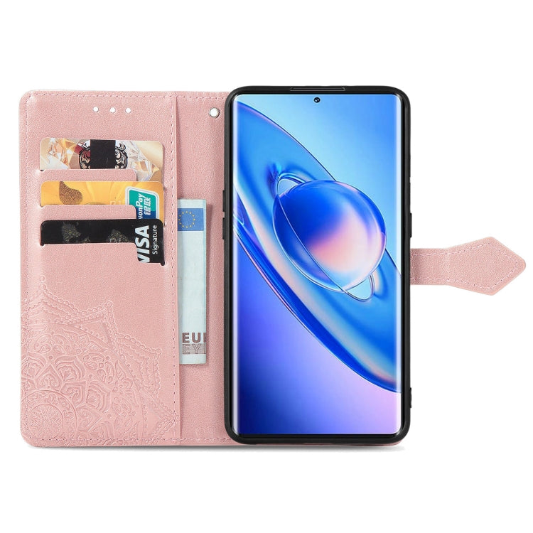 For Blackview A200 Pro Mandala Flower Embossed Leather Phone Case(Rose Gold)