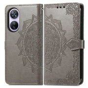 For Blackview A200 Pro Mandala Flower Embossed Leather Phone Case(Gray)