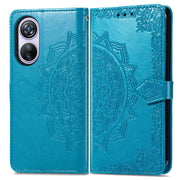 For Blackview A200 Pro Mandala Flower Embossed Leather Phone Case(Blue)