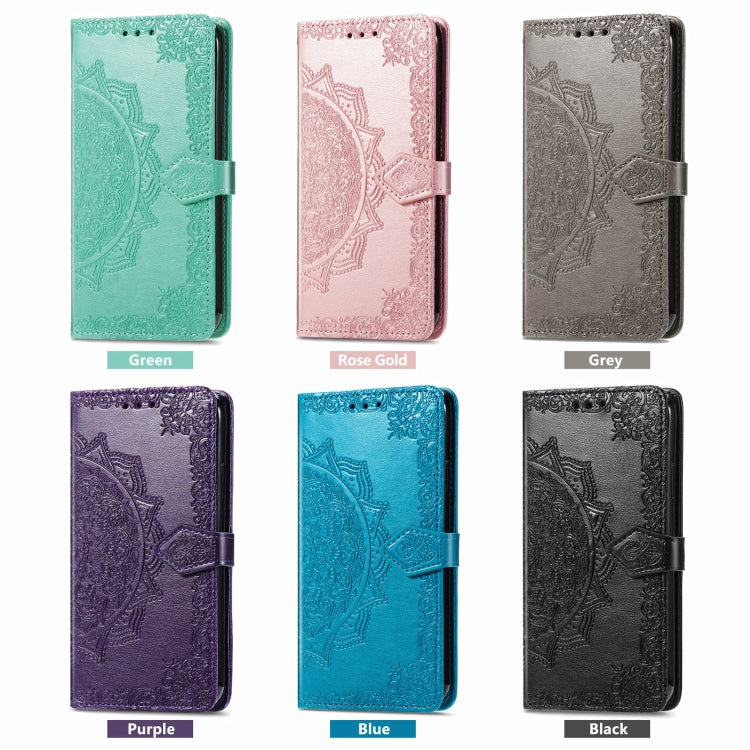 For Blackview A200 Pro Mandala Flower Embossed Leather Phone Case(Black)