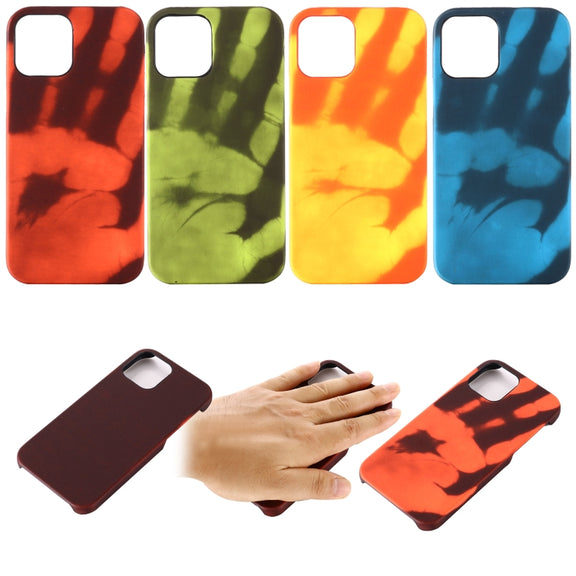 For iPhone 15 Pro Thermal Sensor Discoloration Silicone Phone Case(Black Green)