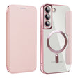 For Samsung Galaxy S22+ 5G Shield MagSafe RFID Anti-theft Leather Phone Case(Pink) - Galaxy S22+ 5G Cases by PMC TechLife | Online Shopping South Africa | PMC TechLife | Buy Now Pay Later Mobicred
