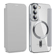 For Samsung Galaxy S22+ 5G MagSafe Magnetic RFID Anti-theft Leather Phone Case(Grey) - Galaxy S22 5G Cases by PMC TechLife | Online Shopping South Africa | PMC TechLife