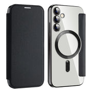 For Samsung Galaxy S23 FE 5G MagSafe Magnetic RFID Anti-theft Leather Phone Case(Black)