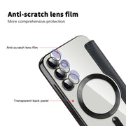 For Samsung Galaxy S23 FE 5G MagSafe Magnetic RFID Anti-theft Leather Phone Case(Black)