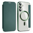 For Samsung Galaxy S23 FE 5G MagSafe Magnetic RFID Anti-theft Leather Phone Case(Green) - Galaxy S23 FE 5G Cases by PMC TechLife | Online Shopping South Africa | PMC TechLife