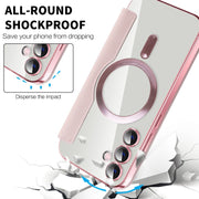 For Samsung Galaxy S23 FE 5G MagSafe Magnetic RFID Anti-theft Leather Phone Case(Pink)