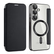 For Samsung Galaxy S25 5G Shield MagSafe RFID Anti-theft Leather Phone Case(Black) - Galaxy S25 5G Cases by PMC Jewellery | Online Shopping South Africa | PMC Jewellery | Buy Now Pay Later Mobicred