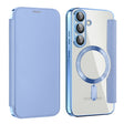 For Samsung Galaxy S25 5G Shield MagSafe RFID Anti-theft Leather Phone Case(Blue) - Galaxy S25 5G Cases by PMC Jewellery | Online Shopping South Africa | PMC Jewellery | Buy Now Pay Later Mobicred